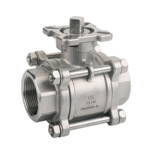 3PC BALL VALVE WITH HIGH PAD