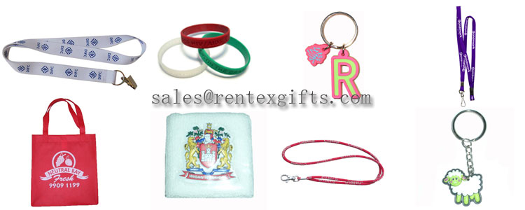 lanyards, keychains, bags, bracelets, bands