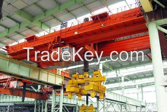 5t electric double girder overhead magnet crane