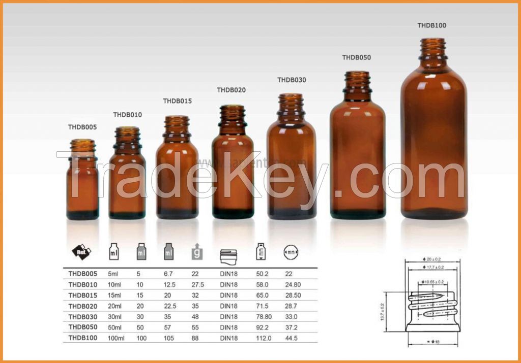 100ml amber bottle with spray cap