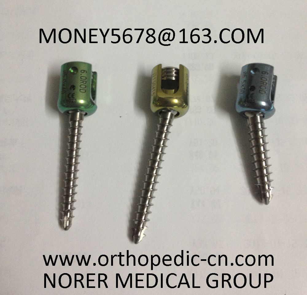 Orthopedic spinal implant, Spinal pedicle screws