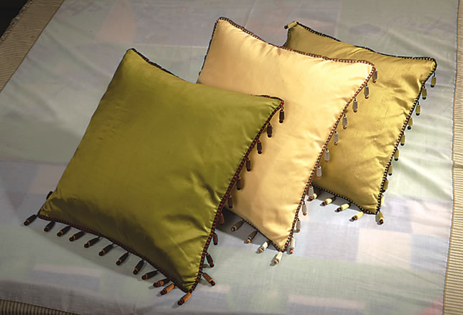 silk cushion