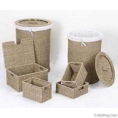 Seagrass storage baskets