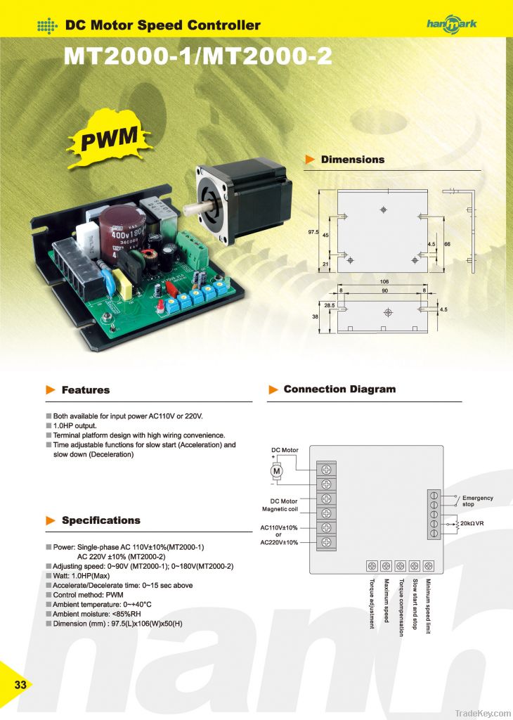 DC Motor Speed Control Pack MT-2000