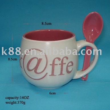 Ceramic Mug with Spoon JL08010