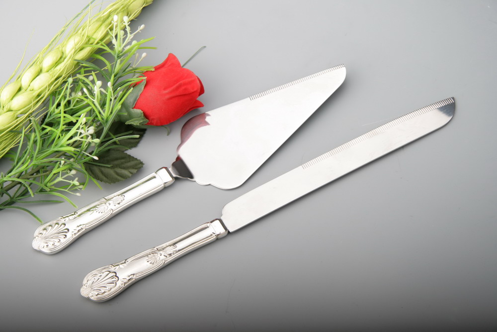 silver plated cake server