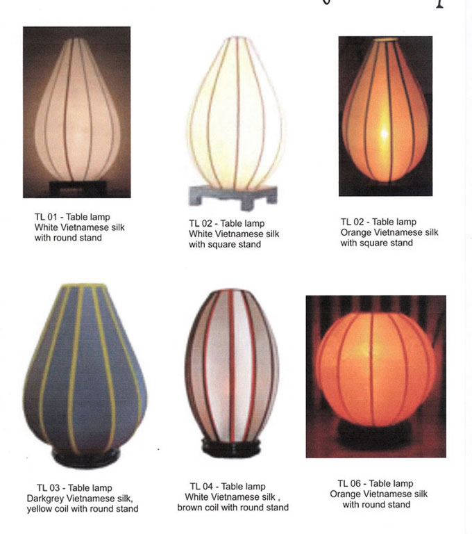 Silk table lamp