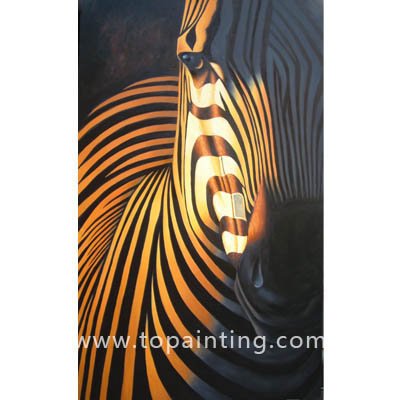 Zebra oil painting by ToPainting Gallery