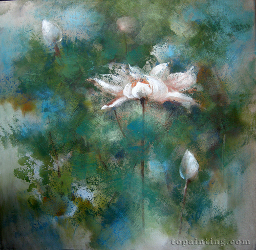 waterlily oil painting by ToPainting Gallery