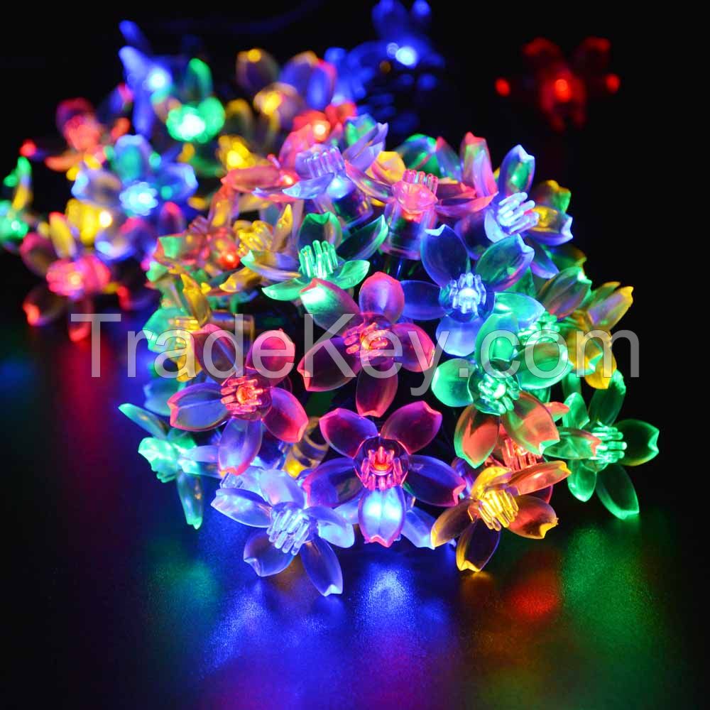 LUCKLED Flower Solar String Lights