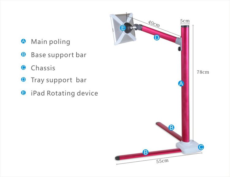 Tablet PC Holder Floor STAND 360 Degree Rocation Hot Sell Holder for Home Life