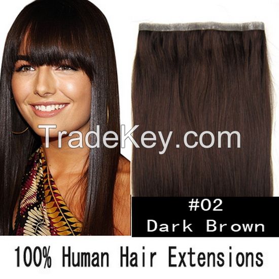 PU skin weft 55g remy human hair 36inch wide #04