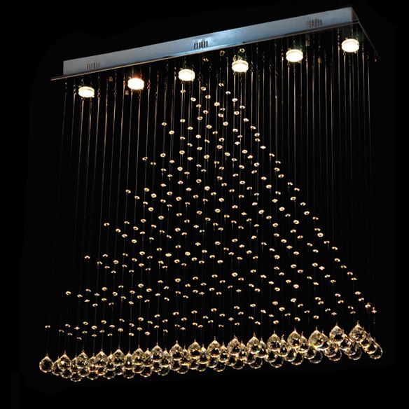 good quality modern square crystal lighting crystal ceiling lamp 8001-6