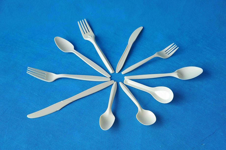 biodegradable corn starch fork, spoon and cutlery