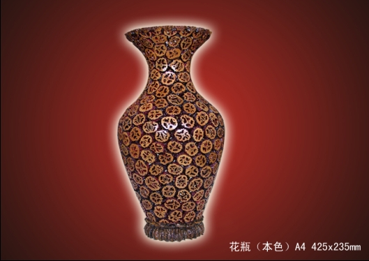 Walnut handicraft shell vase A4