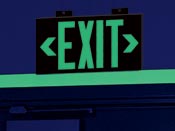 luminescent fire exit signs