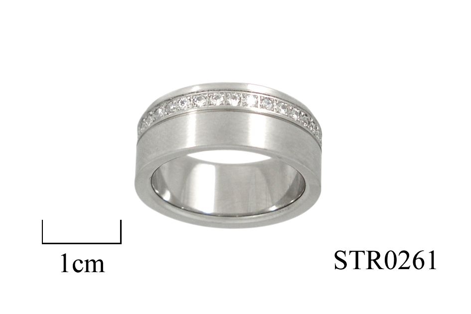 stainless steel cz ring