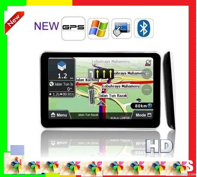 7Inch Gps , HD GPS , Slim GPS Navigation System Bluetooth+BT+ FM+AV IN