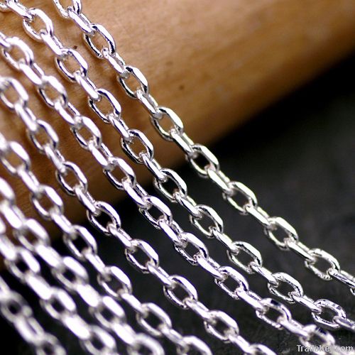 D/C Sterling silver cable chains