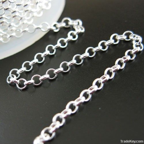 ss925 sterling silver rolo chains, oval rolo chains