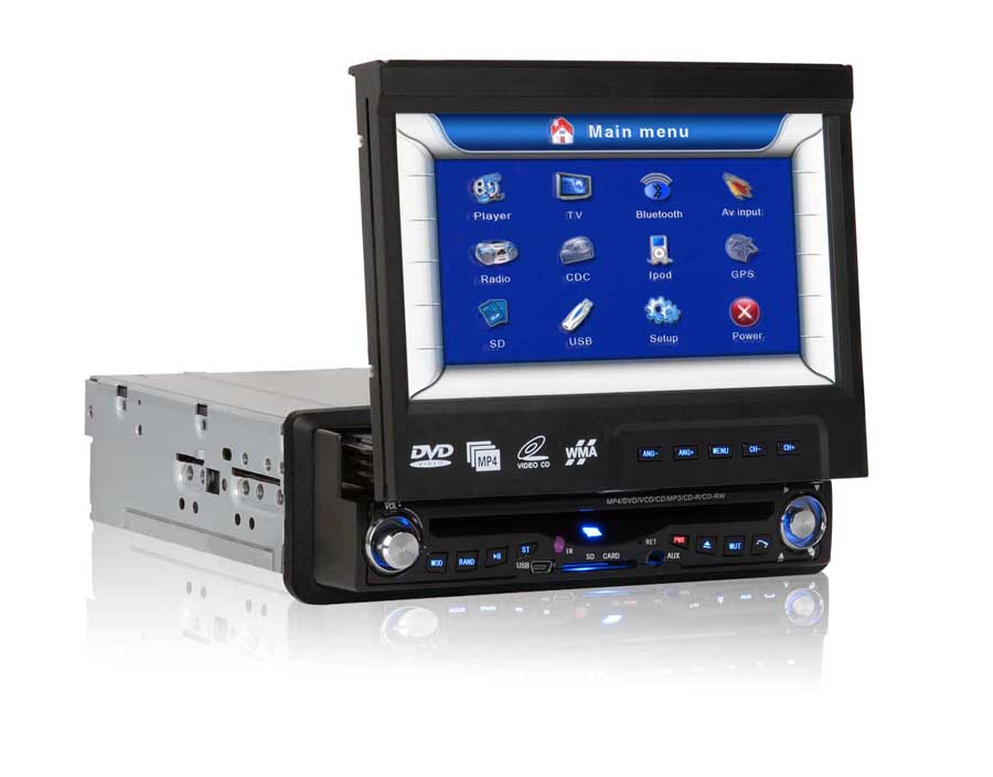 one din 7inch touchscreen car DVD player