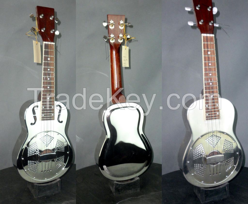 Brass Or Maple Body Resonator Ukulele