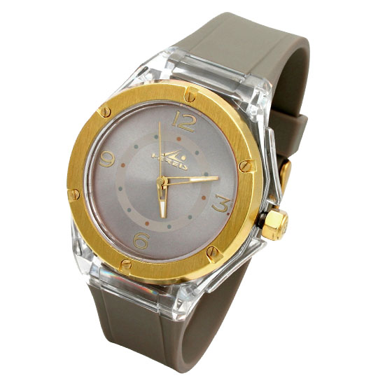 plastic watch with alloy bezel