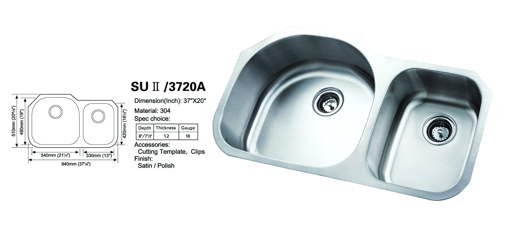 Stainless steel Kitchen sink