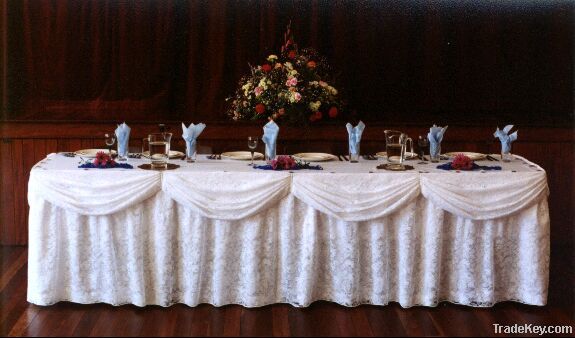 table skirting for wedding ceremony