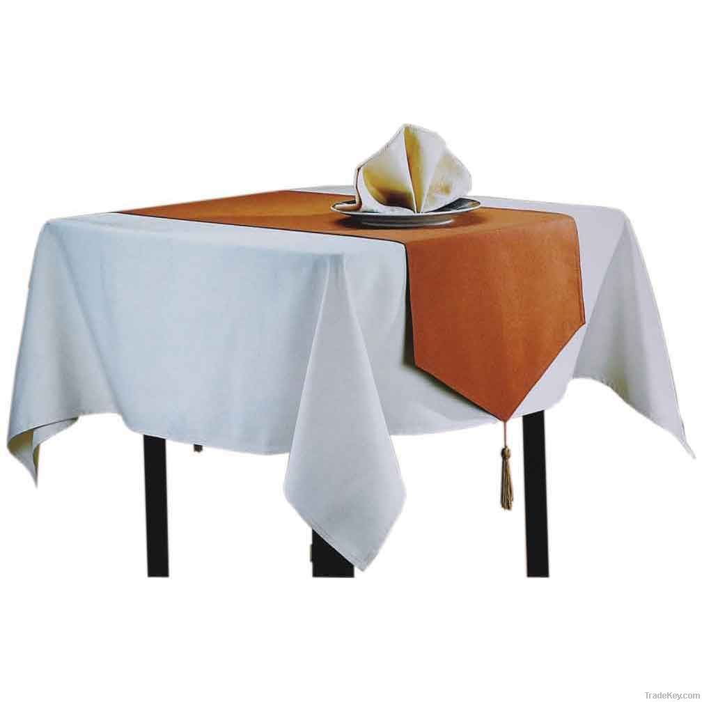 Square table cloth for western table use mainly in white color