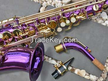 BEAUTIFUL PURPLE LACQUER ALTO SAXOPHONE