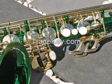 BEAUTIFUL GREEN LACQUER ALTO SAXOPHONE