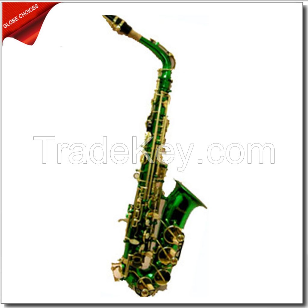 BEAUTIFUL GREEN LACQUER ALTO SAXOPHONE