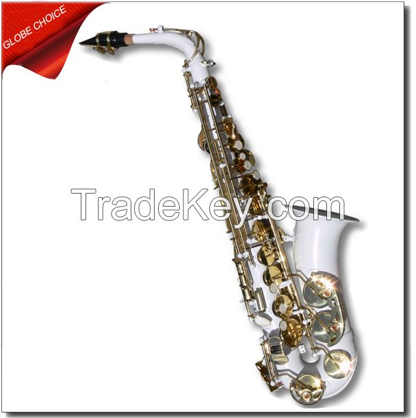 BEAUTIFUL WHITE LACQUER ALTO SAXOPHONE