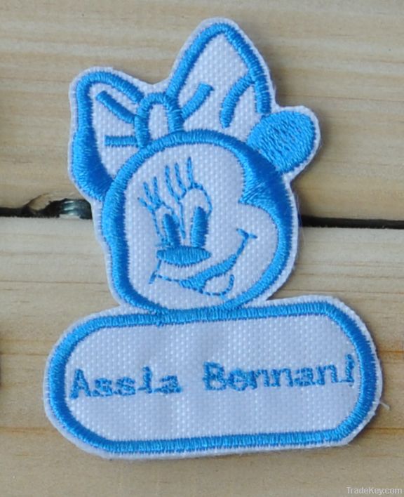 Children kids embroidered name patch custom Sew on - Minnie