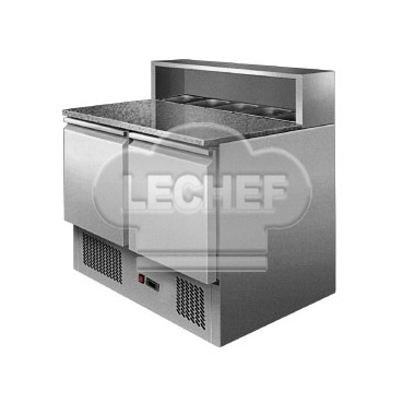 Two Door Refrigerated Pizza Preparation Table(5 X 1/6 GN)