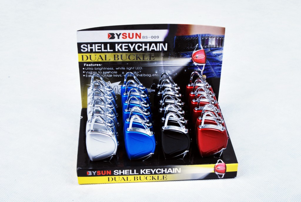 LED shell torch with key chain