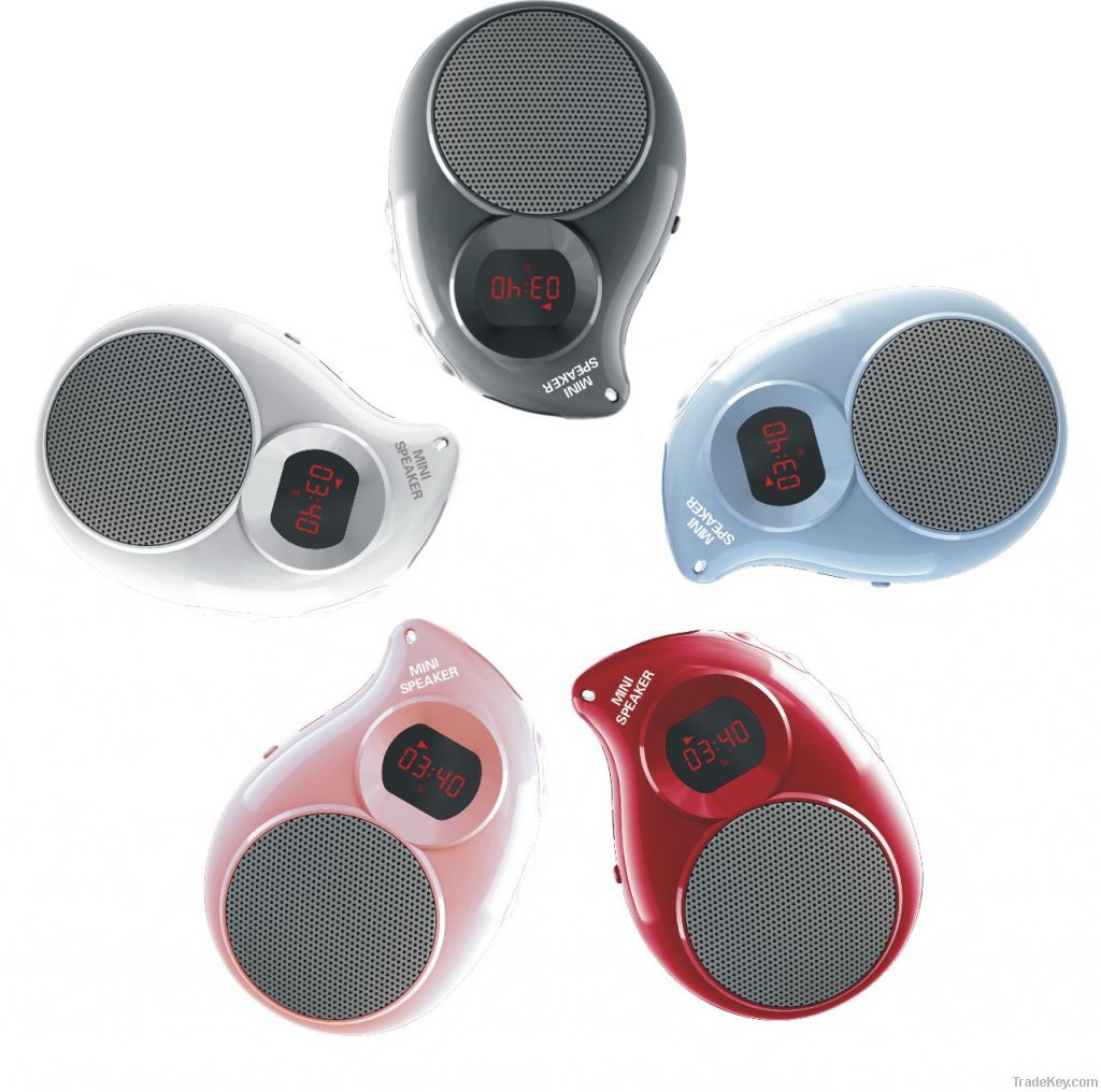 i80_Portable Speaker with LED Display, Supports TF Reading and FM Radi