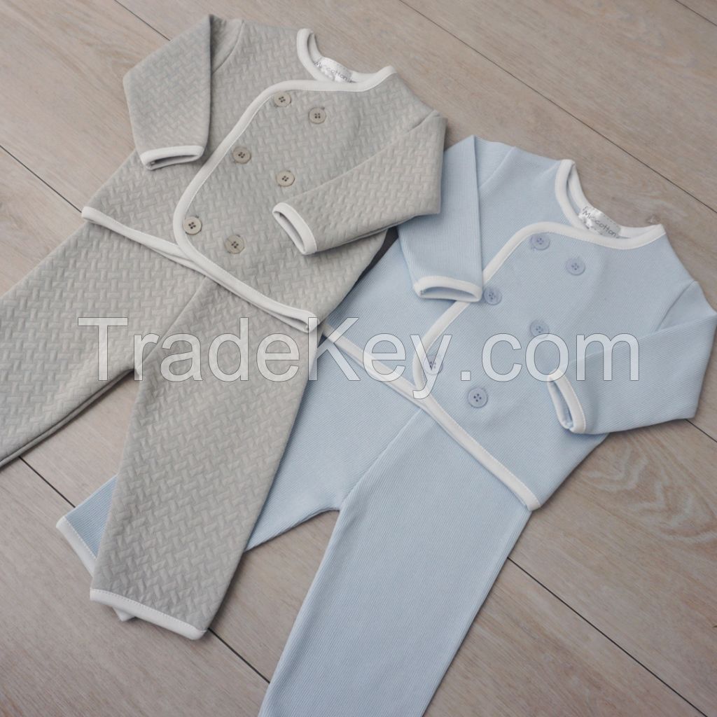 Peruvian Pima Cotton newborn baby clothing set MIO-100023