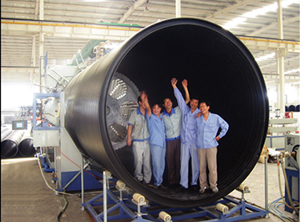 HDPE Large Diameter Hollow Wall Winding Pipe Line