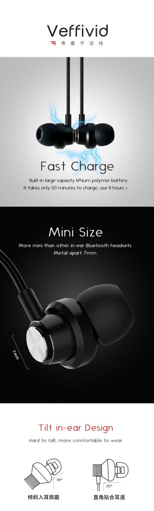 Veffivid Fast Charge Wireless Bluetooth Earphone