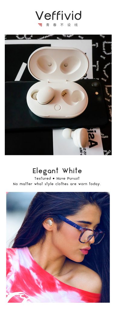 Veffivid TWS Wireless Bluetooth Earphone Touch Operation