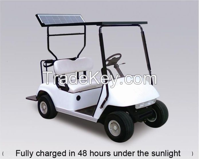 Solar powered classic golf cart