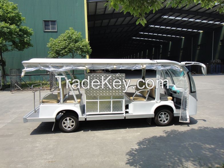 11 seater sightseeing bus solar panel TEV-S110TA for sale 8seats forward plus 3 seats backward