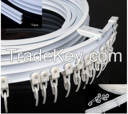 PVC curved rod, PVC curved track, PVC flexi net rod By JNS
