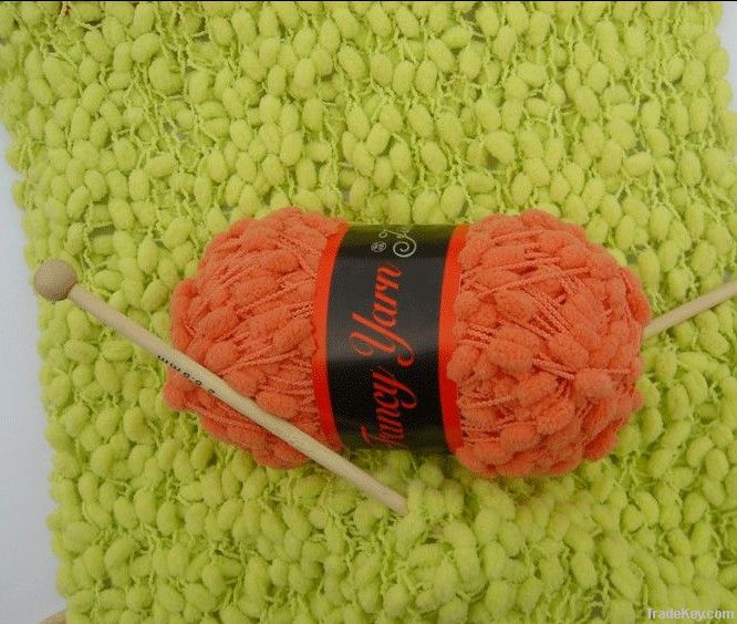 Fancy Yarn, Flower Yarn, Fancy knitting POM POM yarn Used for scarves