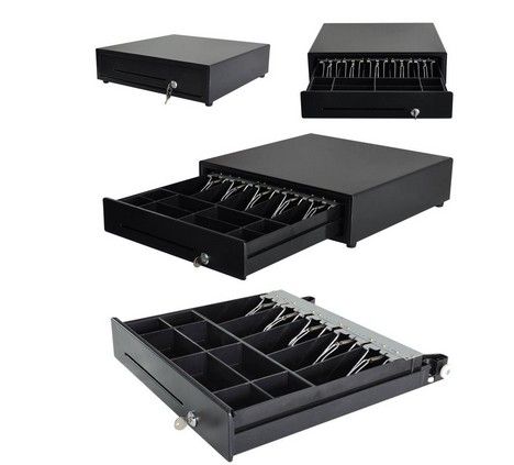 Cash drawer box manual 410 cashbooks independent ! black and white
