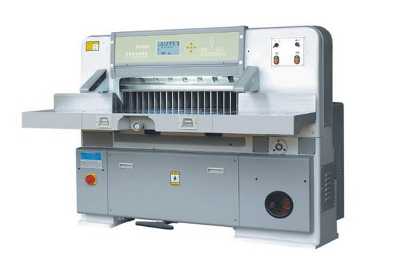 Double digital display hydraulic double-guide paper cutting ma