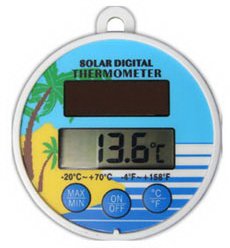 Solar floating thermometer