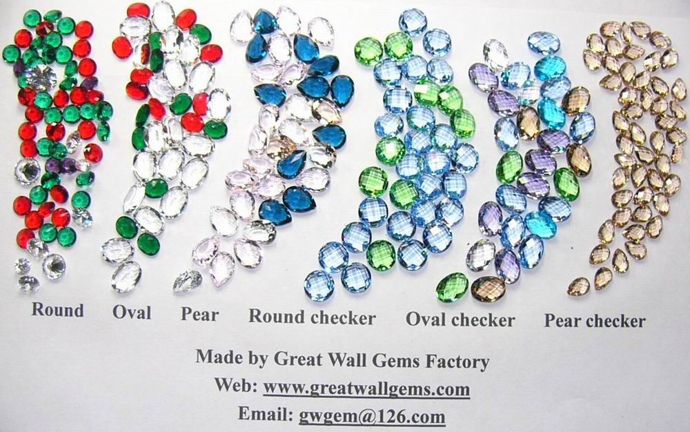 crystal round, crystal oval, crystal pear, crystal round checker, crystal oval checker, crystal pear checker